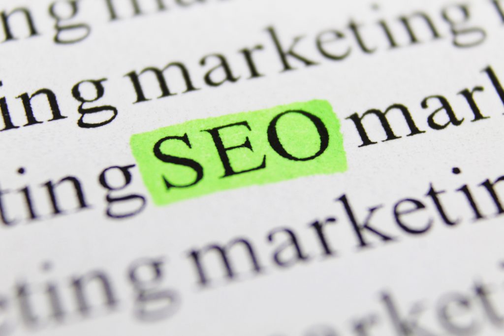 the word ''SEO'' highlighted